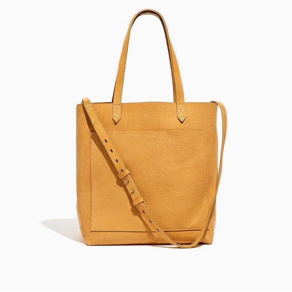 Madewell Handbags - Madewell Medium Mustard Suede Transport Tote